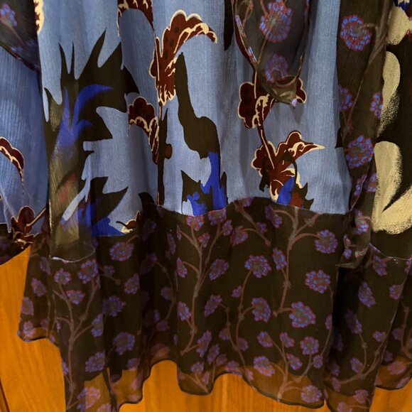 Diane von Furstenberg Effie Floral Silk Shift Dress, SZ L - Picture 10 of 15